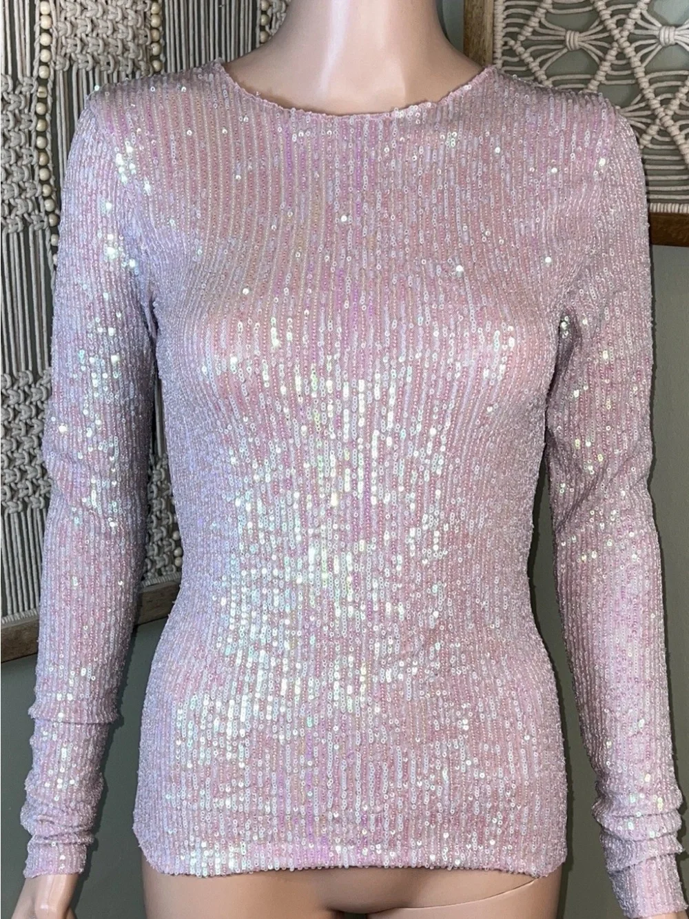 Free People gold rush top in champagne float